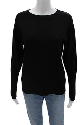 Naadam Unisex Black 100% Cashmere Pullover Crewneck Long Sleeve Size 2XS