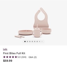 Lalo Baby First Bites Cutlery Full Kit -grapefruit