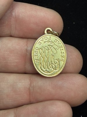 James Avery Believe, Love, Obey Pendant 14k Gold RETIRED