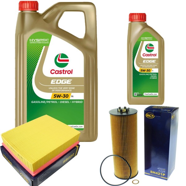SCT Inspektionspaket 6L Castrol Titanium 5W-30 FüR Audi A6 Avant 2.5 TDI Quattro-image
