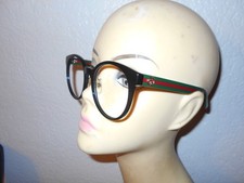 Gucci GG0416SK 002 Black Green Red Frame Sunglasses