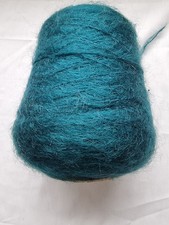 Vintage Cone Yorkshire Mill 80% Mohair Yarn Wool Bottle Green colour  350gms