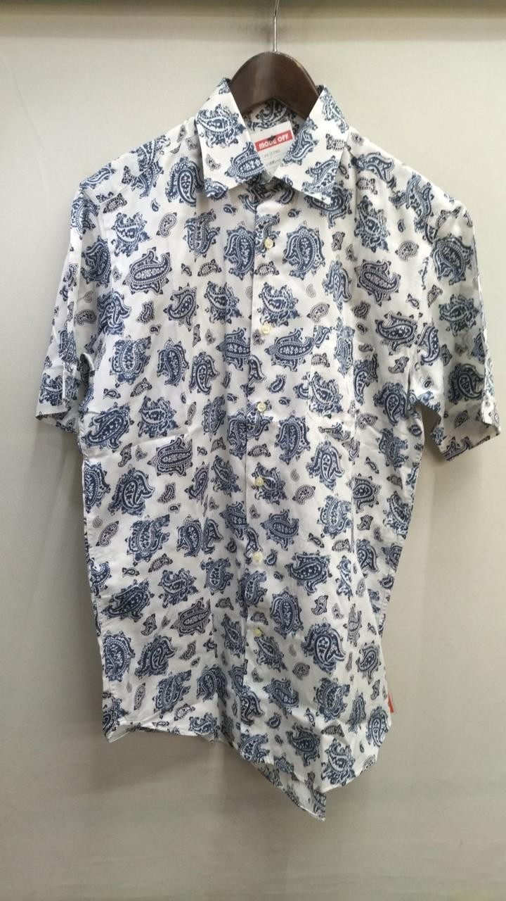 Etro White Paisley Short Sleeve Shirt S/M Italy Made All-Over Pattern
