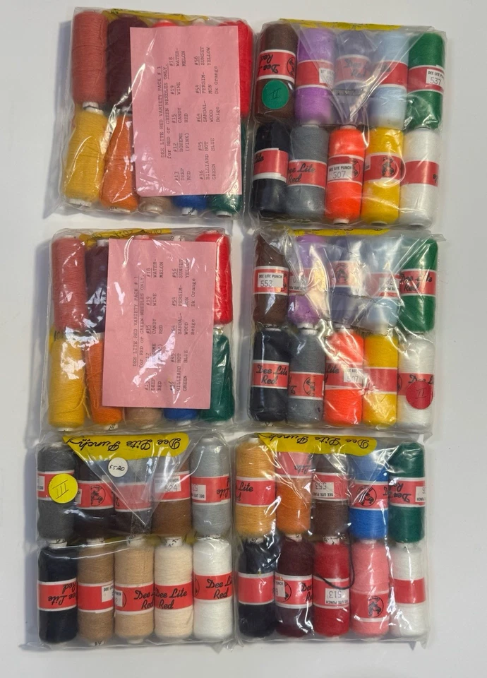 Lot Of 117 Spools Dee Lite Red Punch Needle Embroidery Yarn Thread Mixed Colors - Image 3 of 4