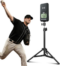 Pistola de radar de velocidad de béisbol con trípode, radar giratorio para tren de lanzamiento y swing