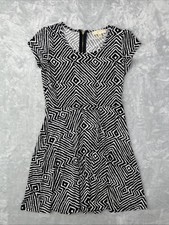 Michael Kors Black & White Sleeveless Dress Size Small