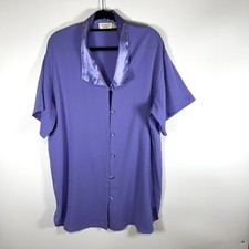Victoria's Secret Vintage Purple Button Up Night Shirt Women's Size M/L