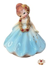 Josef Originals Tilt Head Doll July 3 inch Light Blue Figurine Josef Originals Tilt Head Doll July 3 inch Light Blue Figurine