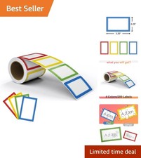 Versatile Color-Coded Name Tag Labels - 200 Stickers for Events Organization