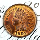 * 1901 * SOLID+ GEM BU MS INDIAN HEAD PENNY * FROM ORIGINAL COLLECTION
