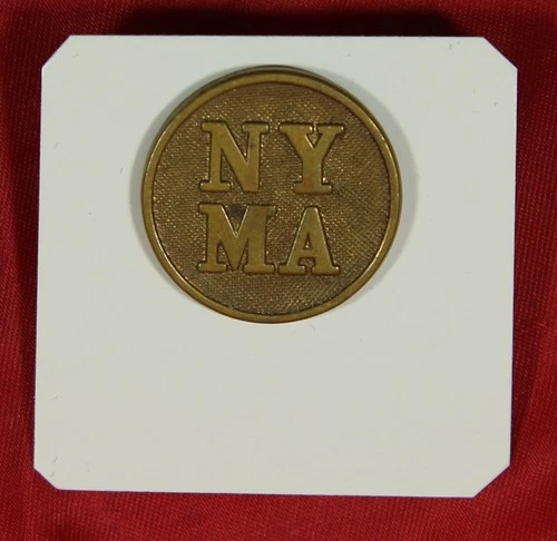 World War 1 WWI U.S. Army New York Military Academy Collar Brass Disk