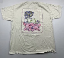 Texas Tech T-Shirt White Large Pigs Back Hit Cute