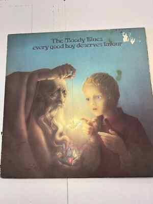 THE MOODY BLUES ''EVERY GOOD BOY DESERVES FAVOUR ORIGINAL VINYL LP, THRESHOLD,VG+
