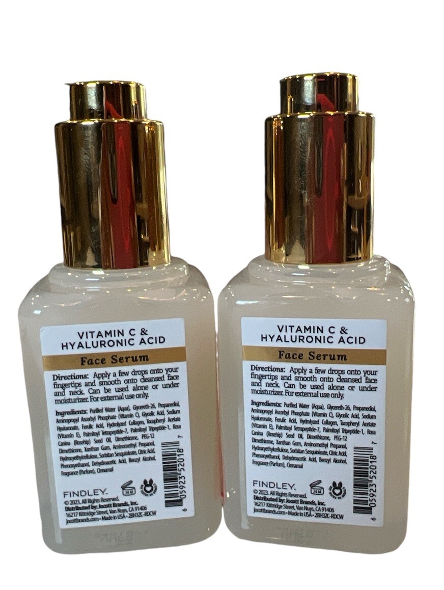 Findley Vitamin C & Hyaluronic Acid Face Serum Animal Cruelty Free eBay