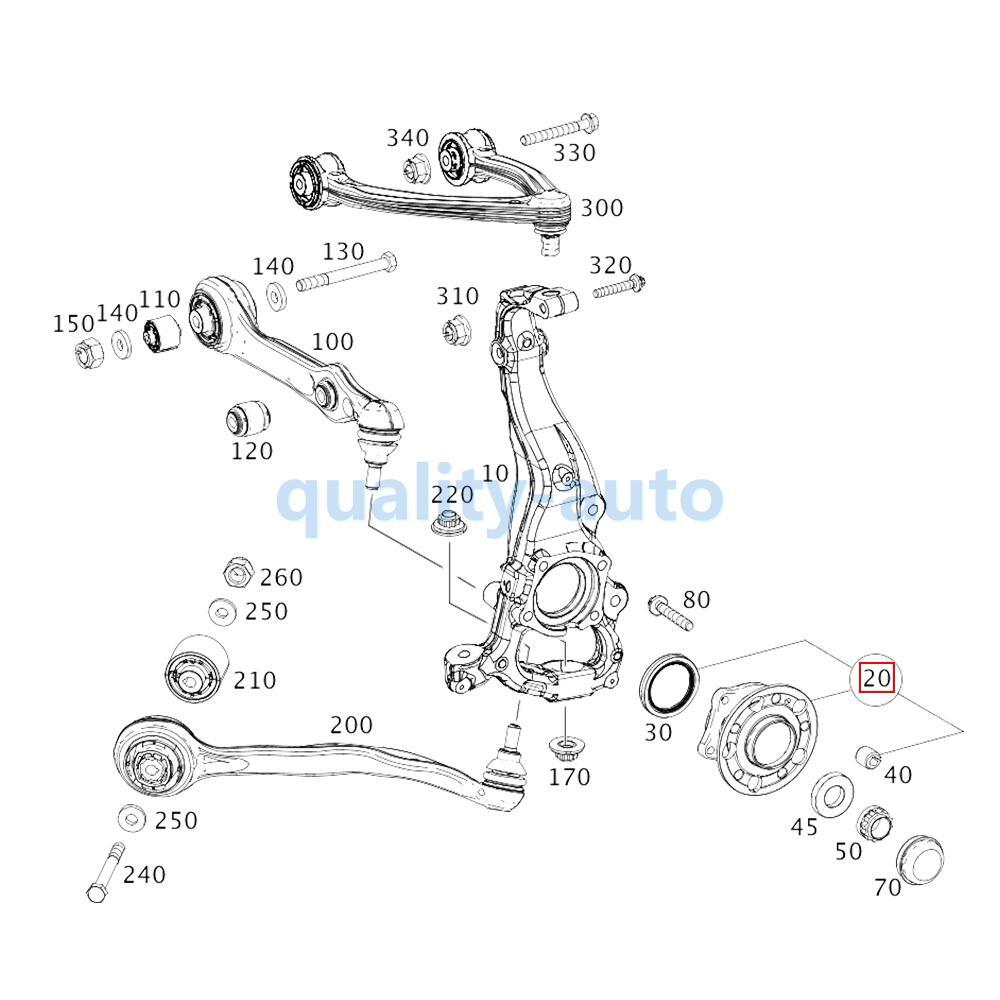 New Wheel Hub Bearing Assembly Front L/R 2223340206 for Benz W222 X222