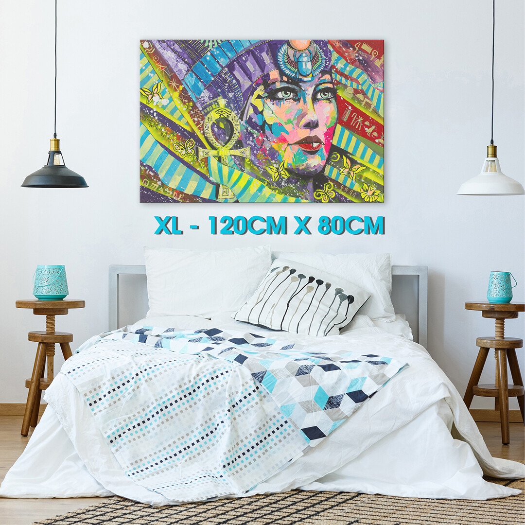 Egyptian lady 1 Media Wall Art in a mirrored Frame