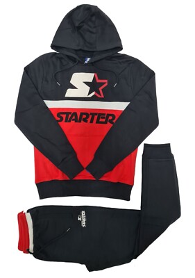 Starter Men's Tracksuit Set Hoodie & Joggers 2-Piece Cotton Blend Sportswear Gym
