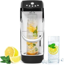 Beverage System | Black Sparkling Water Maker | No CO2 Tank Needed | Carbonated