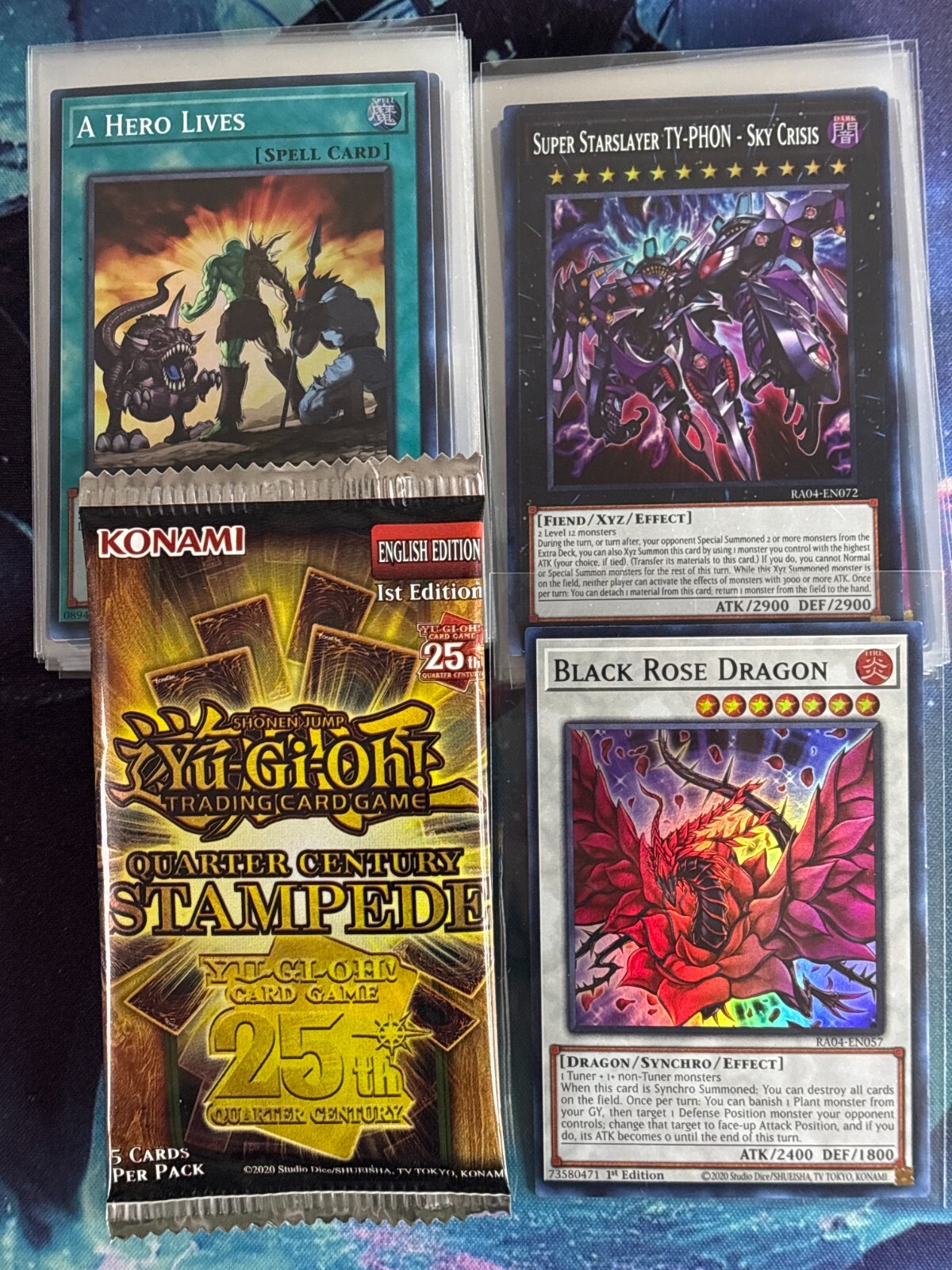 Yugioh - Quarter Century Stampede RA04 - Super Rare Singles - Pack Fresh