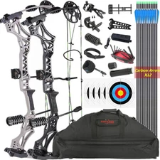 320fps Compound Bow Arrows Set 30-70lbs Adjustable Archery Bow Hunting Shooting