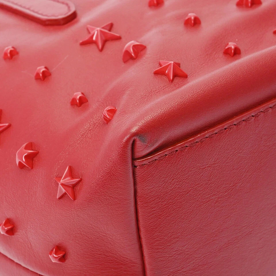 Jimmy Choo Minisara Star Studs 2Way Handbag Red | eBay