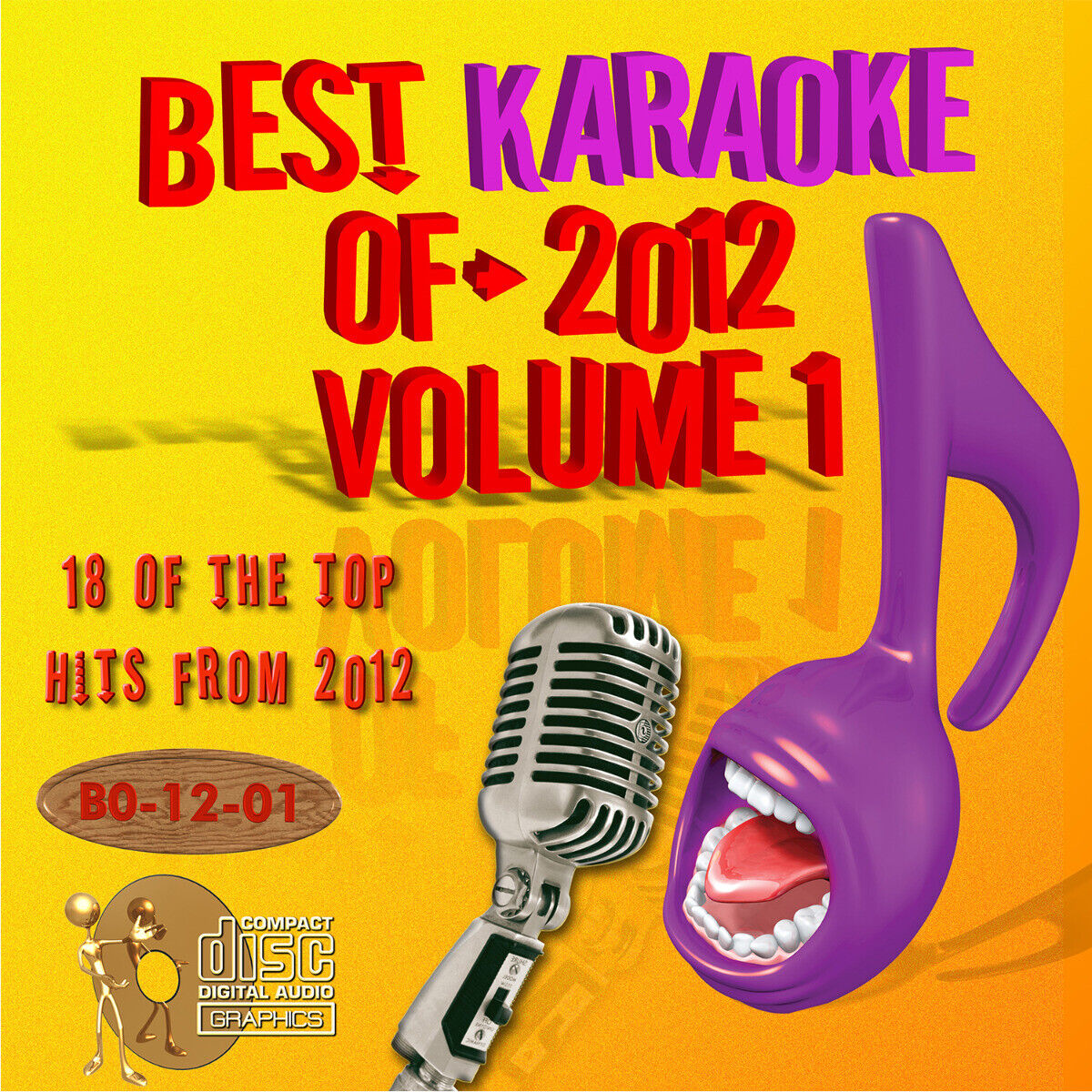 KARAOKE BEST OF 2012 Vol-1 CD+G 18 top COUNTRY+ POP HITS NEW In vinyl w/Print