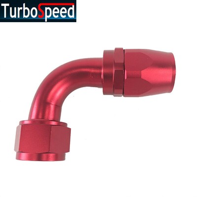 Red 16AN 90 Degree Swivel Oil/Fuel/Gas Line Hose End Fitting Adapter Universal