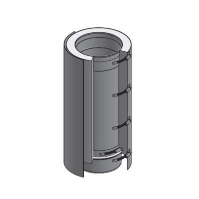 10'' Diameter, Double Wall Zero Clearance Grease Duct, 18'' Cut Length
