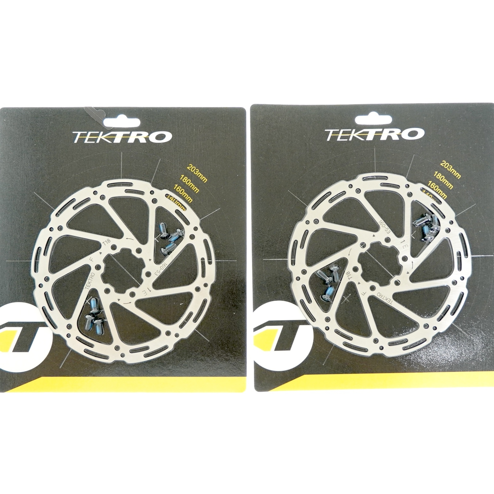 1 or 2 Tektro TR160-53/ 180-53/ 203-53  Bike Disc Brake Rotor 6-Bolts Road MTB