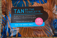 Tan By The Towelette Self Tanning 1 Pkg Of 15 Count-Brand New-SHIPS N 24 HOURS
