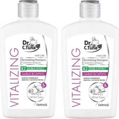 Dr. C. Tuna Vitalizing Garlic & Capixyl Shampoo for Hair 16.9oz(500ml) 2 Count 