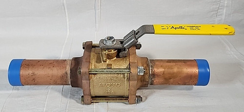 Appollo 82-208-01 2" Bronze Ball Valve w/Lock Plate & 4-1/2" Copper Tubes