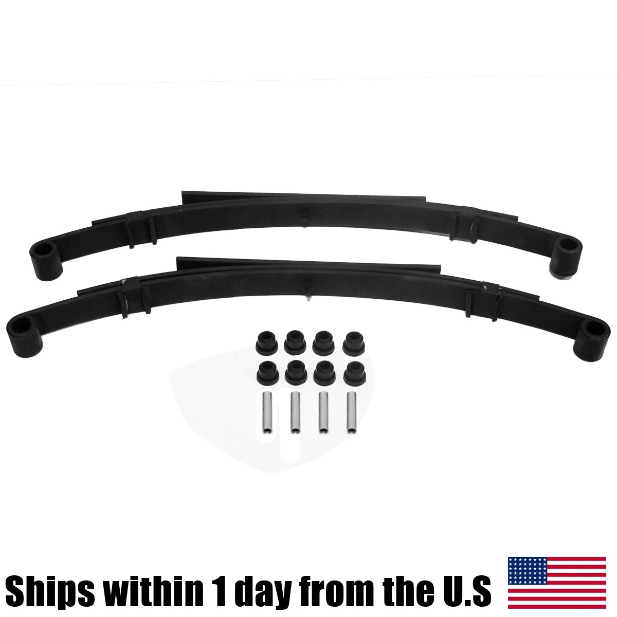 Golf Cart Rear Leaf Springs W/ Bushings 3 Leaf Set of 2 for 
