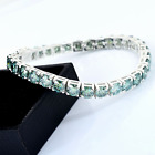 Tennis Bracelet-8 Inches, 925 Silver 5mm Certified Blue Diamond Men's