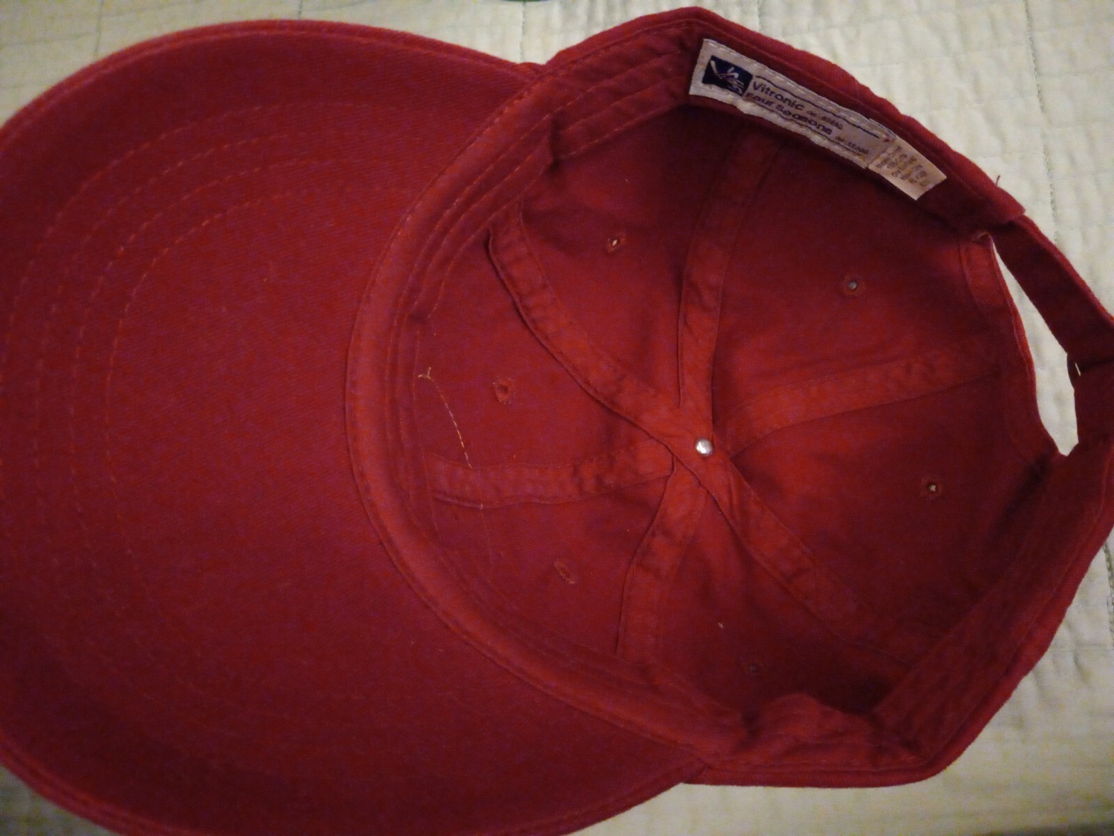 Vintage Adjustable Strapback Vitronic Red CNN Pat… - image 7