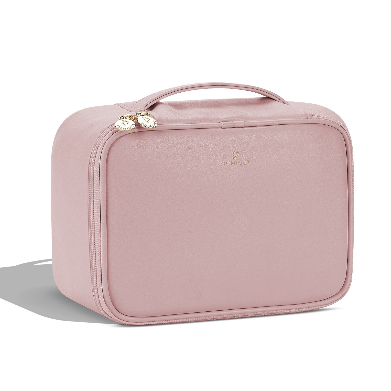 Makeup Bag,Travel Cosmetic Bag with Brush Compartment for Women-image