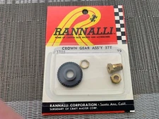 1/24 Rannalli #3706 37T slot car plastic inline crown gear ass'y VINTAGE NOS