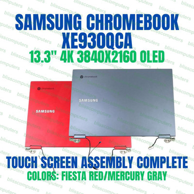 Samsung ChromeBook 2 XE930QCA-K02US Touch Screen Red Hinge Up 4K