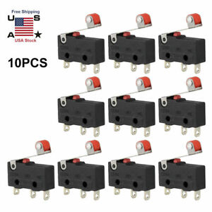 KW12-3 Micro Limit Switch Roller 5x  Lever 5A 125V Open/Close Switch