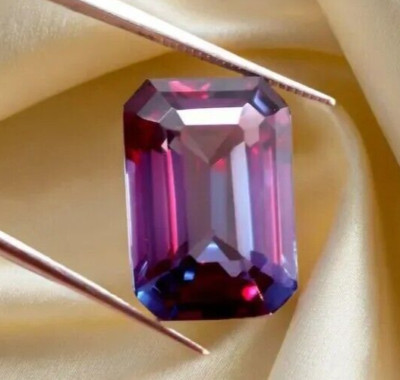 Color Change 10-12 Ct Natural Alexandrite Emerald Cut Loose A+CERTIFIED Gemstone