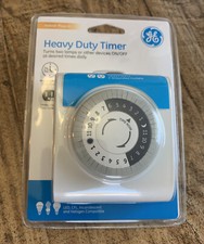 NEW GE 24-Hour Heavy Duty Indoor Plug-in Mechanical Timer, 2 Grounded Outlets