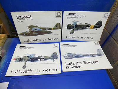LOT OF FOUR SQUADRON SIGNAL ''IN ACTION'' SERIES -NUMBERS 1/2/3/4