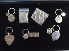 Silver Tone Keychain Lot Inspirational Quote Metal FOB