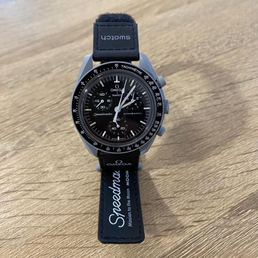 Swatch x Omega Mission to the Moon Black Unisex Adult Watch 