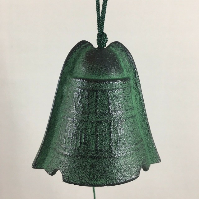 Japanese Furin Wind Chime Nambu Cast Iron Green Ancient Yayoi Bell Made