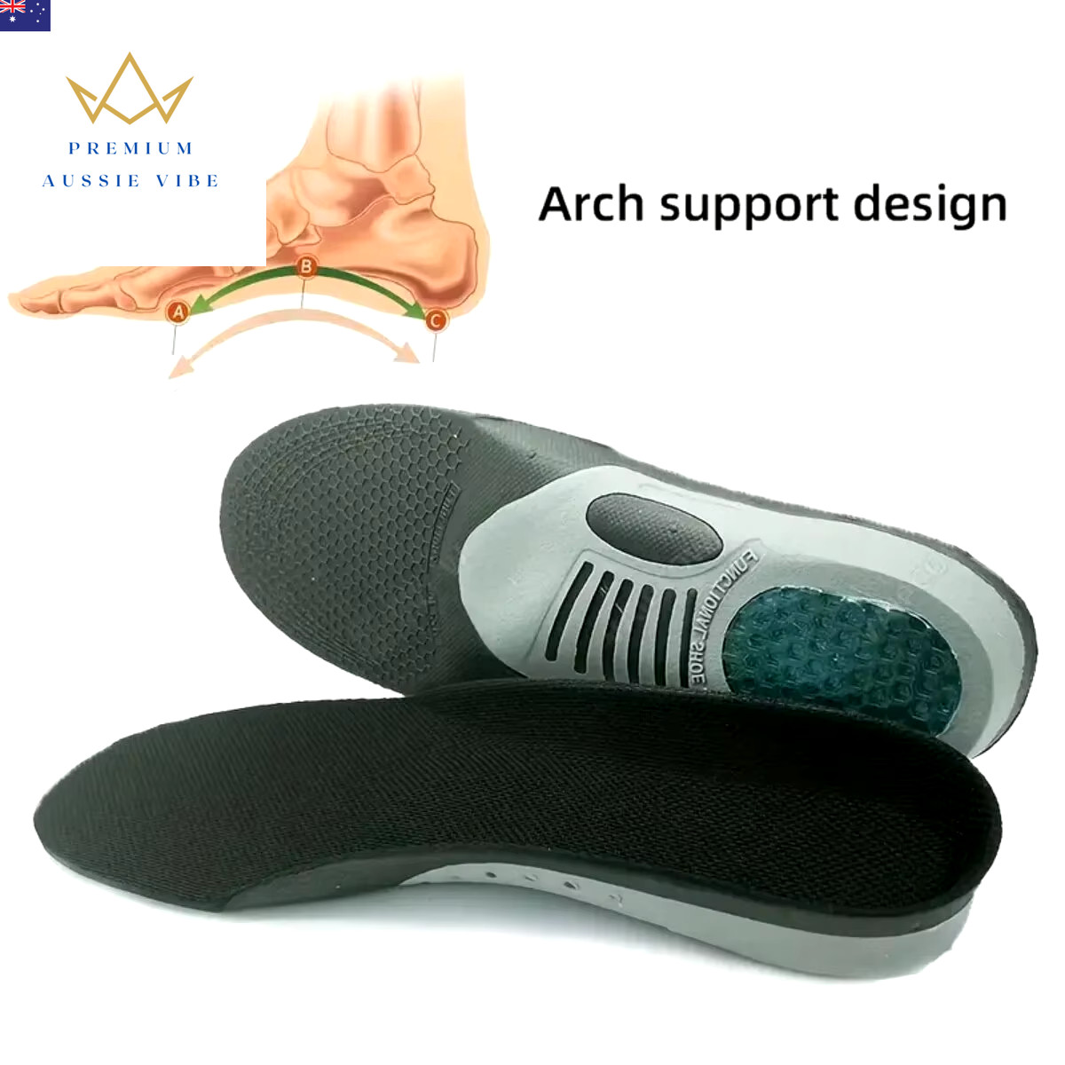 1Pair Orthopedic Insoles Orthotics Flat Foot Health Sole Pad for Shoes Insert Ar