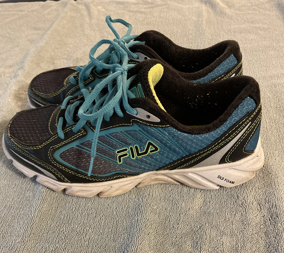 FILA COOL MAX Shoes for Women Size US 8.5 Navy Teal Blue Preowned