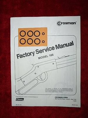 Crosman Hahn Model 166 Two (2) O-Ring Seal Kits +Factory Service Manual +Guide