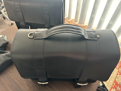 Moto Guzzi Premium Black Leather Side Bags 2S000522 for sale