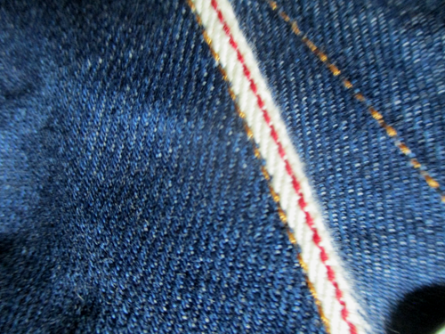 RALPH LAUREN POLO JEANS type 2 VINTAGE trucker JACKET red line selvage DENIM xl - Imagen 9 de 24
